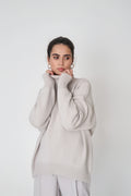 High Collar Loose Sweater - DippedShop Wholesale - #2003