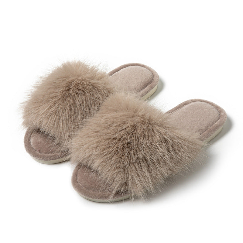 Fluffy Plush Indoor Slippers - DippedShop Wholesale - #7635