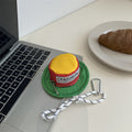 Creative Color Contrast Hat Shape Earbud Case 6S10BWB108