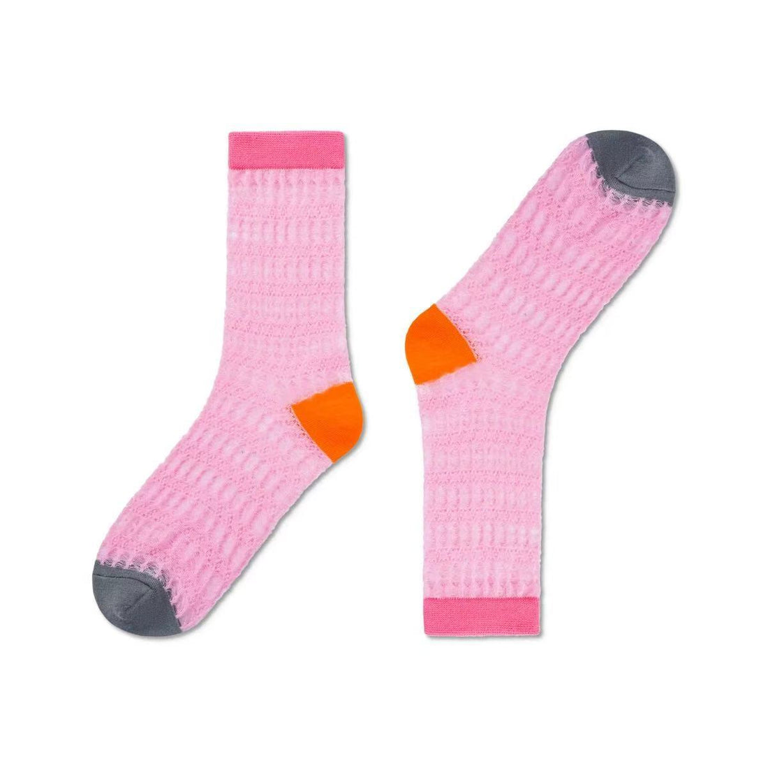 Color Contrast Mesh Socks - DippedShop Wholesale - #4387