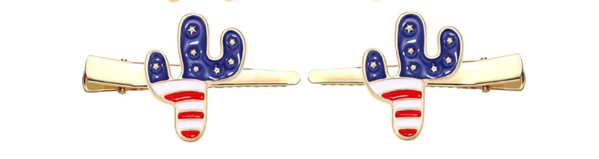 Stylish USA Flag Butterfly Duckbill Barrette Hair Clip 8AS6HCP65T