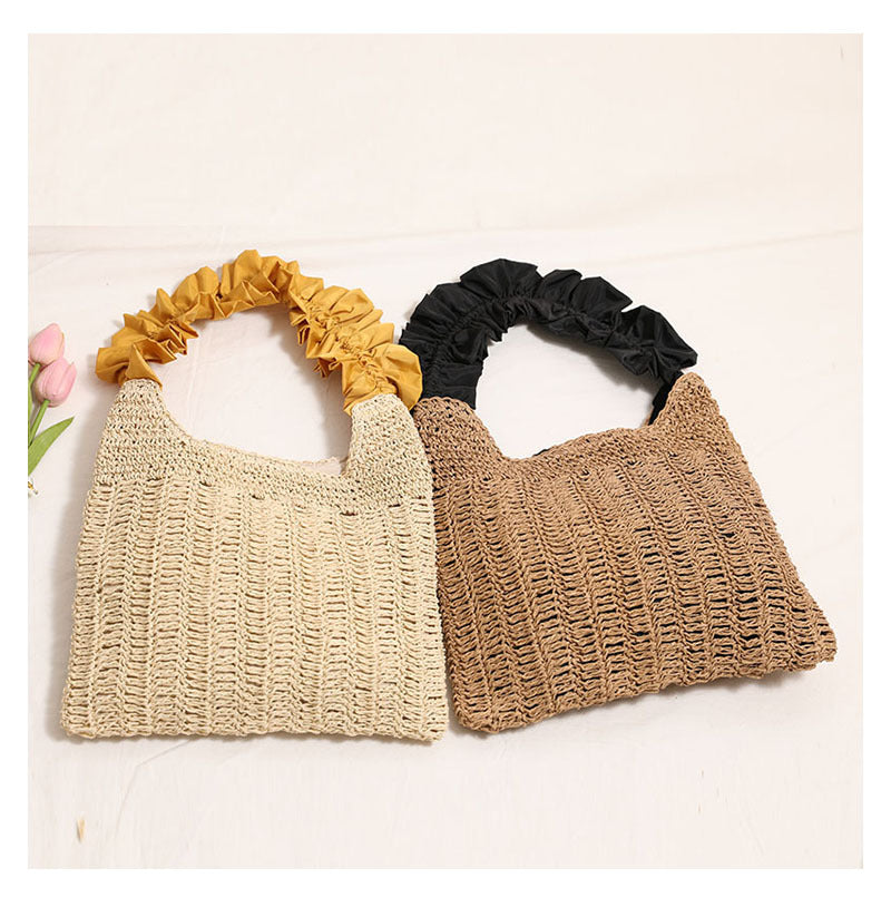 Ruffled Handle Shoulder Bag - DippedShop Wholesale - #6227