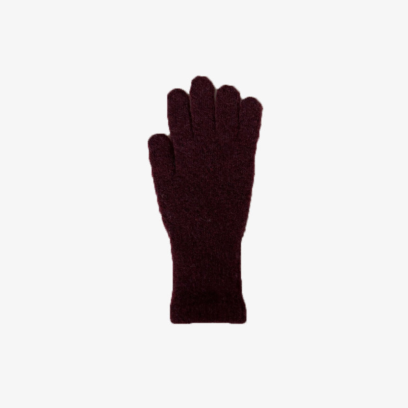 Solid Color Cute Plushed Knit Gloves DPG2814