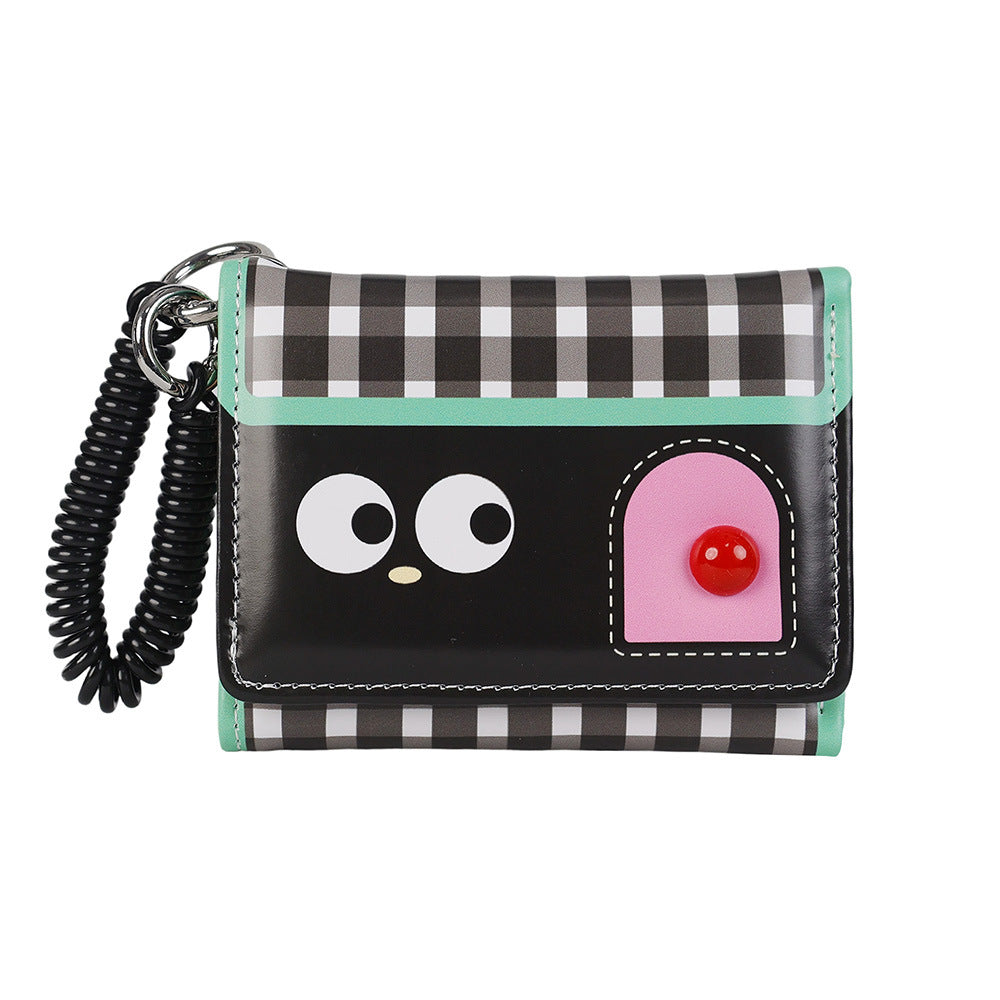 Cute Catroon Print Trifold Portable Card Wallet 6S10BWB90