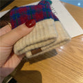 Plaid Knit Touch Screen Gloves - DippedShop Wholesale - #1939