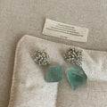 Natural Stone Dangle Earrings - DippedShop Wholesale - #0435