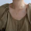 Minimalist Gold Plated Star Pendant Choker Necklace 6W6JNC1076