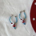 Mushroom Beaded Chain Earrings - DippedShop Wholesale - #2563