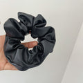 Danity Leather Ruffled Elastic Hair Scrunchies MK2BW6W6HSR53