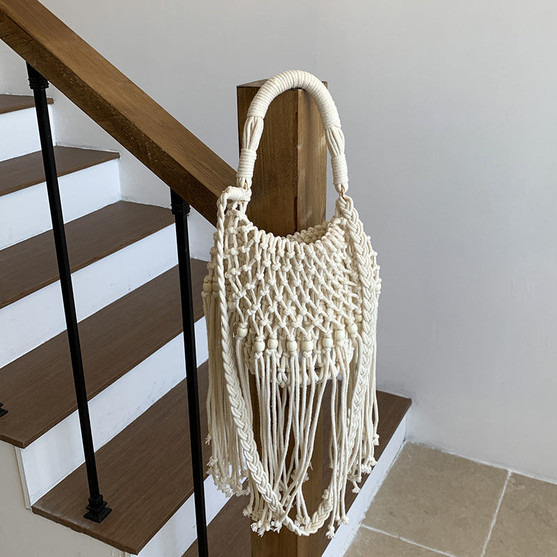 Boho-Style Hollow Out Tassel Handbag MK2BK6W10BBG09
