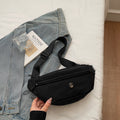 Simple Solid Color Nylon Outdoor Crossbody Bag 6W10BBG1399
