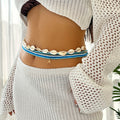 Boho Multi-Color Layered Beaded Waist Chain 8ZA6JBC94T