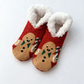 Cute Christmas Sherpa Lined Slipper Socks 6W8FSO901