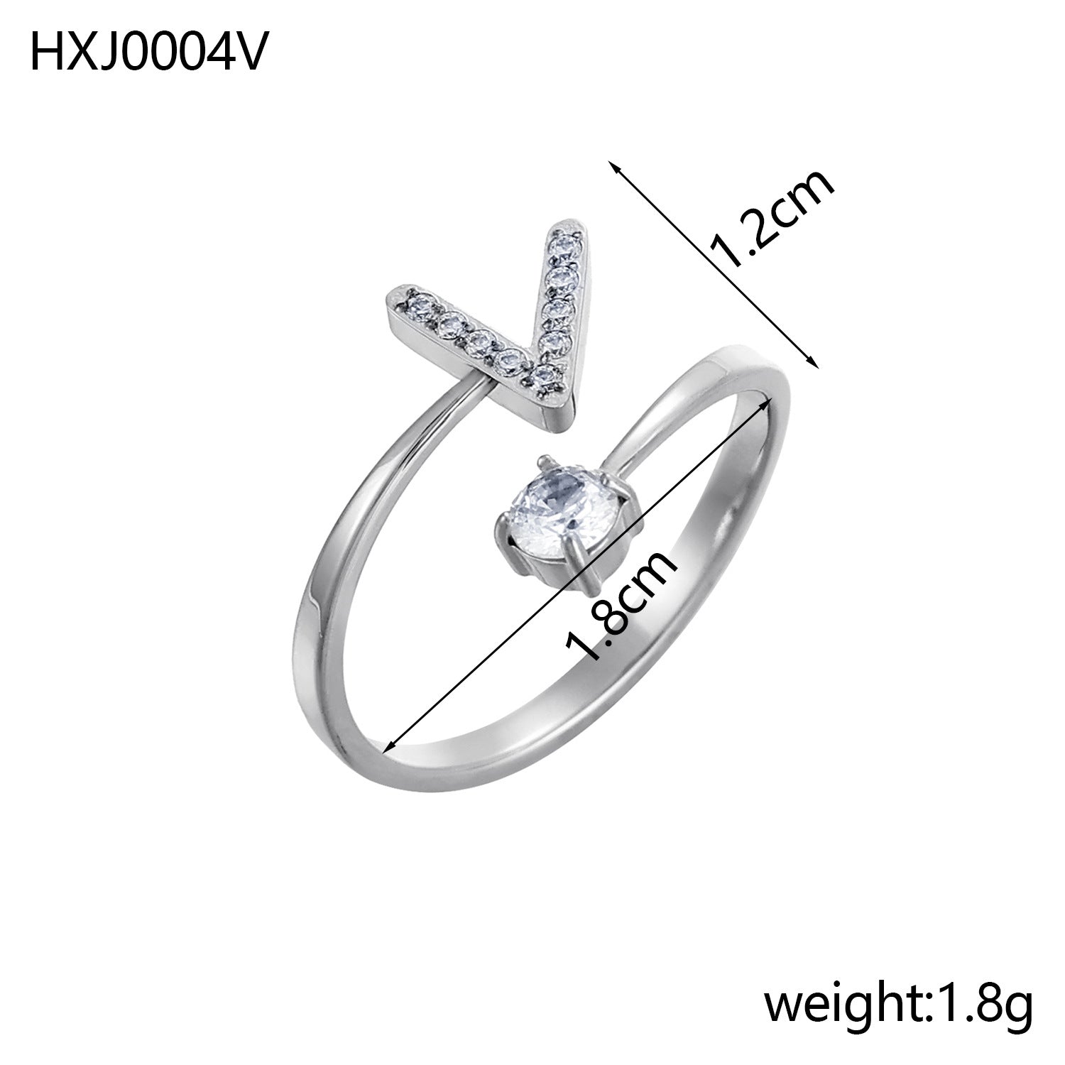 Simple Gold Plated Rhinestone - DippedShop Wholesale - #4307