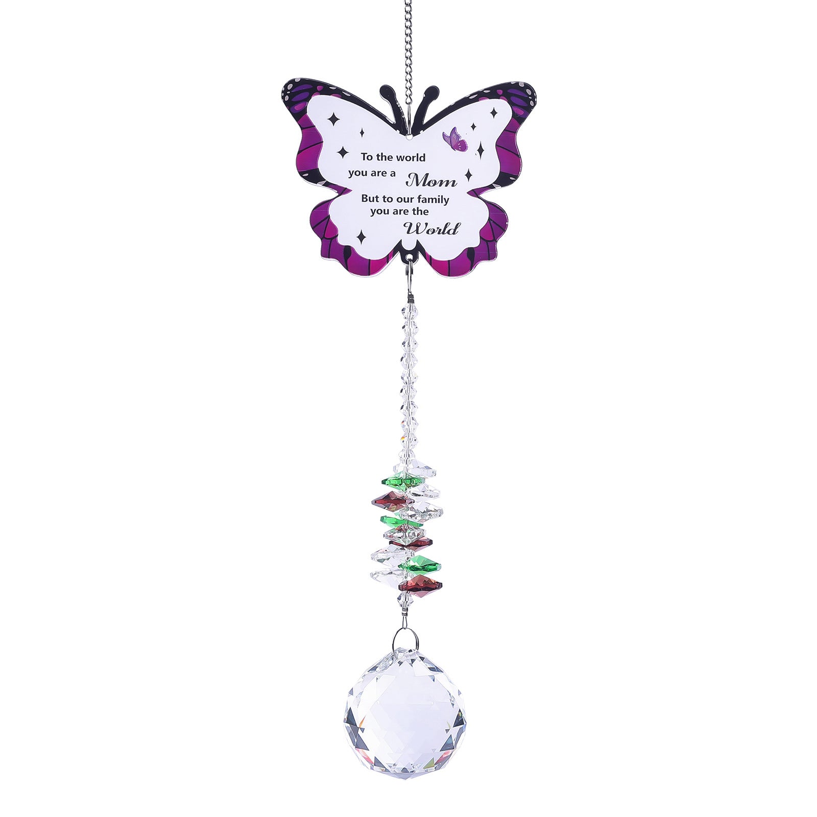 Oversized Butterfly Colorful Crystal Pendant Suncatchers MK2CZAS6H7HLS55