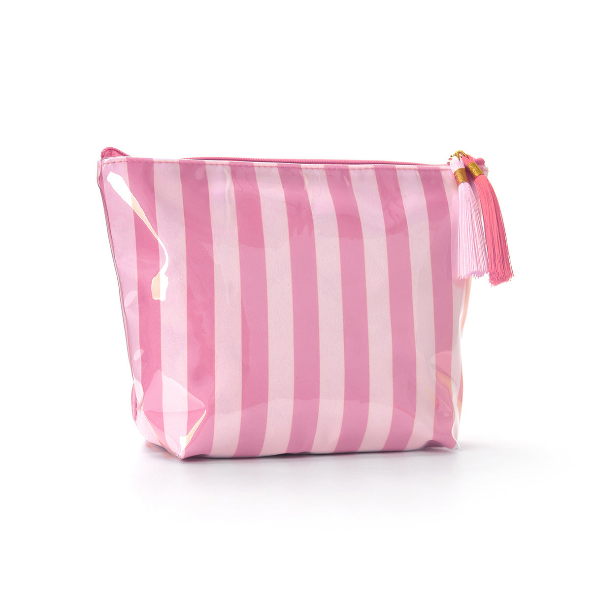 PVC Glossy Striped Waterproof Cosmetic Bag MK2BLW6C5CO09
