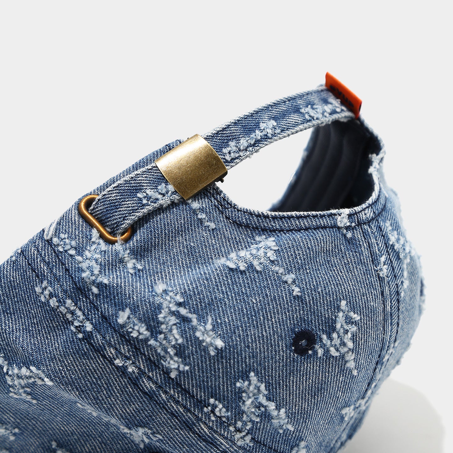 Trendy Distressed Denim Washed Baseball Cap 8BK6HAT184L