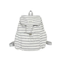 Minimalist Color Block Striped Flap Backpack 6S10BBG1430