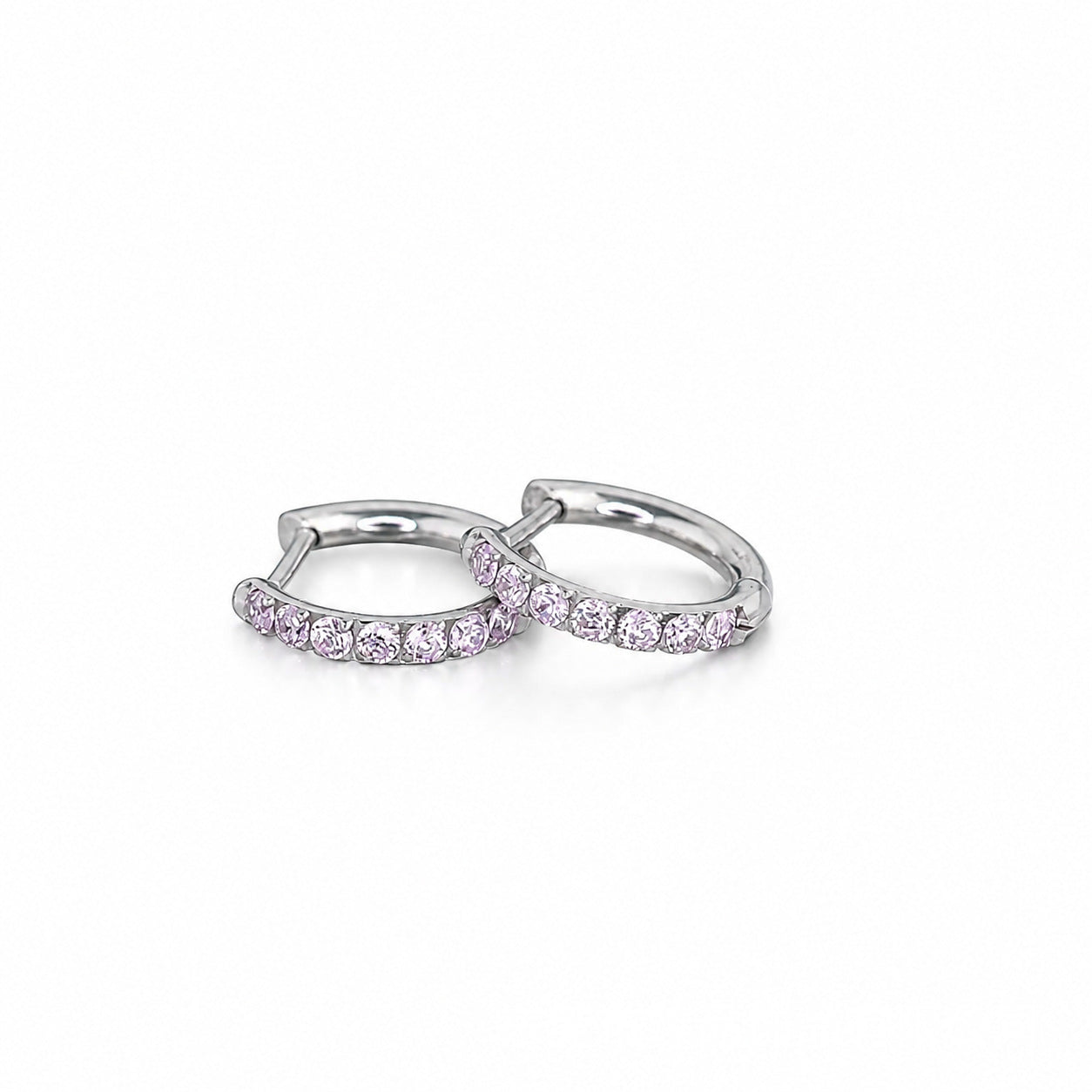 Elegant Rhinestones D-shape Hoop Earring 6W6JER576