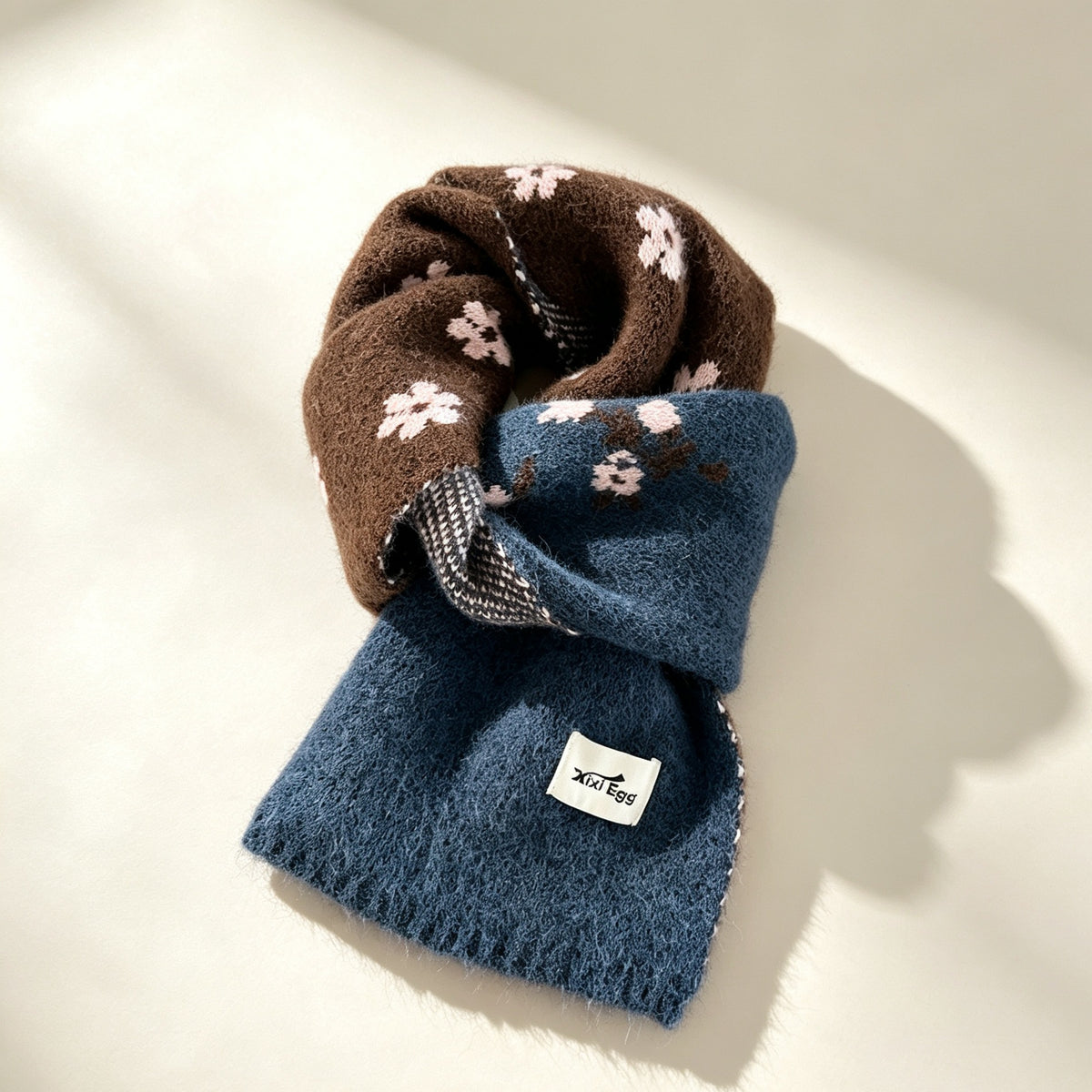 Floral Print Knit Scarf - DippedShop Wholesale - #2083