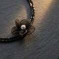 Crystal Flower Charm Beaded Necklace - DippedShop Wholesale - #8979