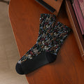 Floral Jacquard Crew Socks - DippedShop Wholesale - #7795