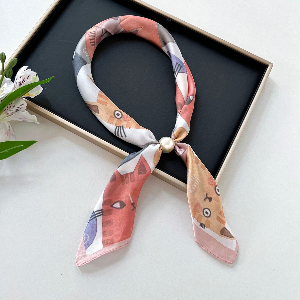 Polka Dot Silk Scarf - DippedShop Wholesale - #0275