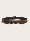 Retro Studded Wide Leather Waist Belt MK2LEEP6W6JBT48