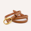 Vintage Oval Buckle Jeans Belt Leather Belt 6W6JBT155