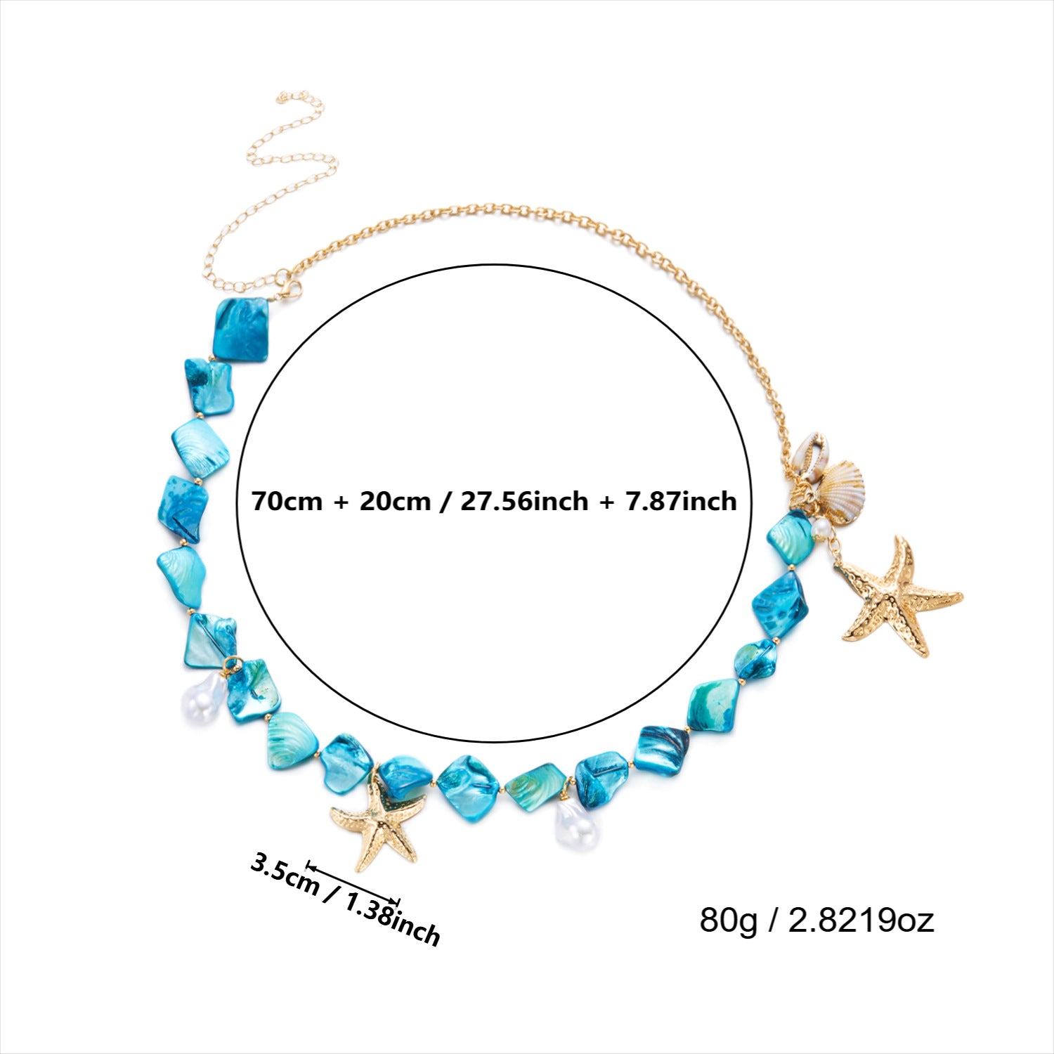 Sexy Shell Starfish Charm Adjustable Waist Chain 8ZA6JBC93T