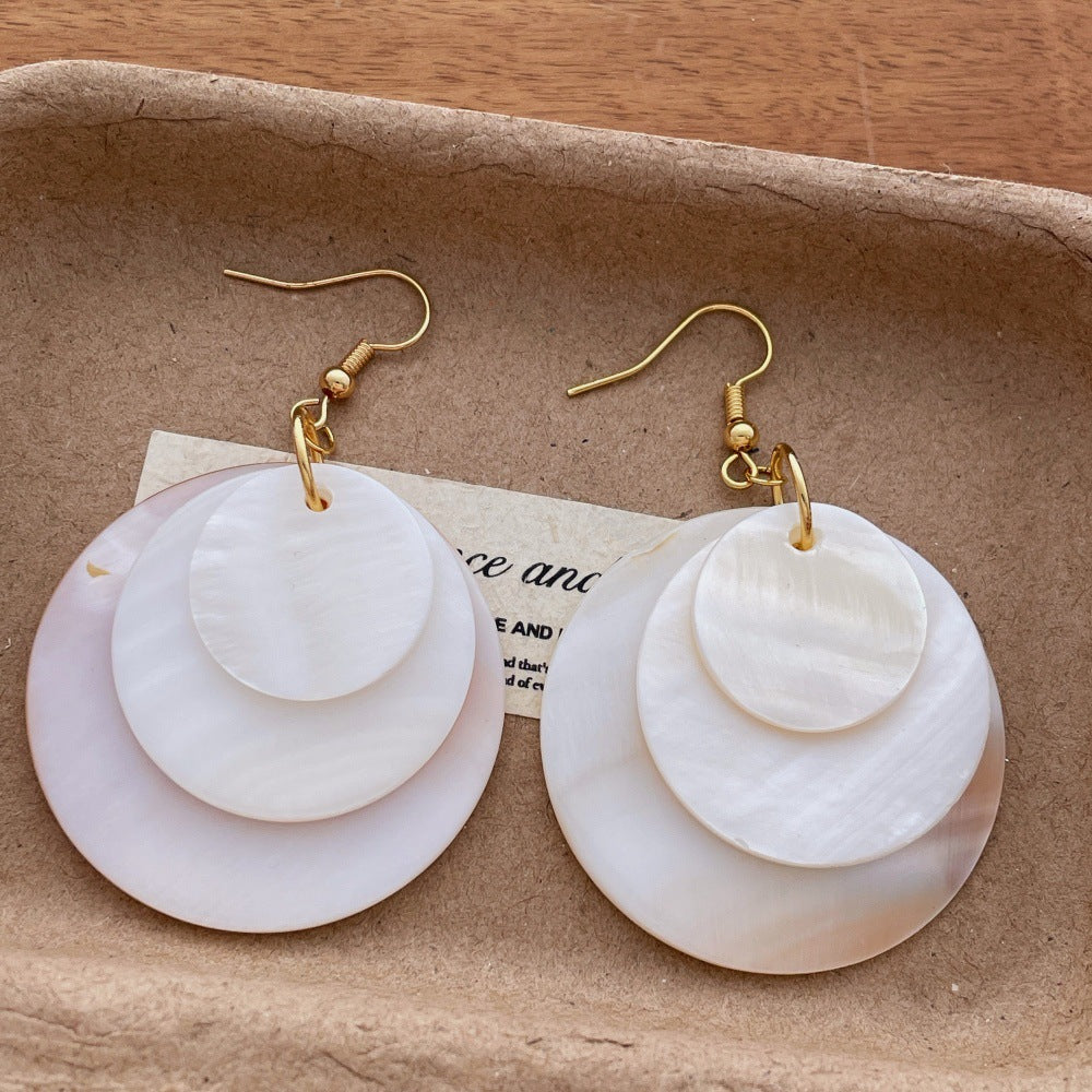 Minimalist Shell Dangle Earrings - DippedShop Wholesale - #6403