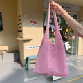 Trendy Solid Color Hollow Knit Shoulder Bag 6W10BBG1768