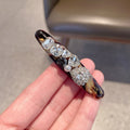 Vintage Leopard Acetate Heart Crystal Hair Clip 6W6HPN106