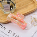 Trendy Candy Color Floral Print Acetate Hair Claw 8AS6HCP266T