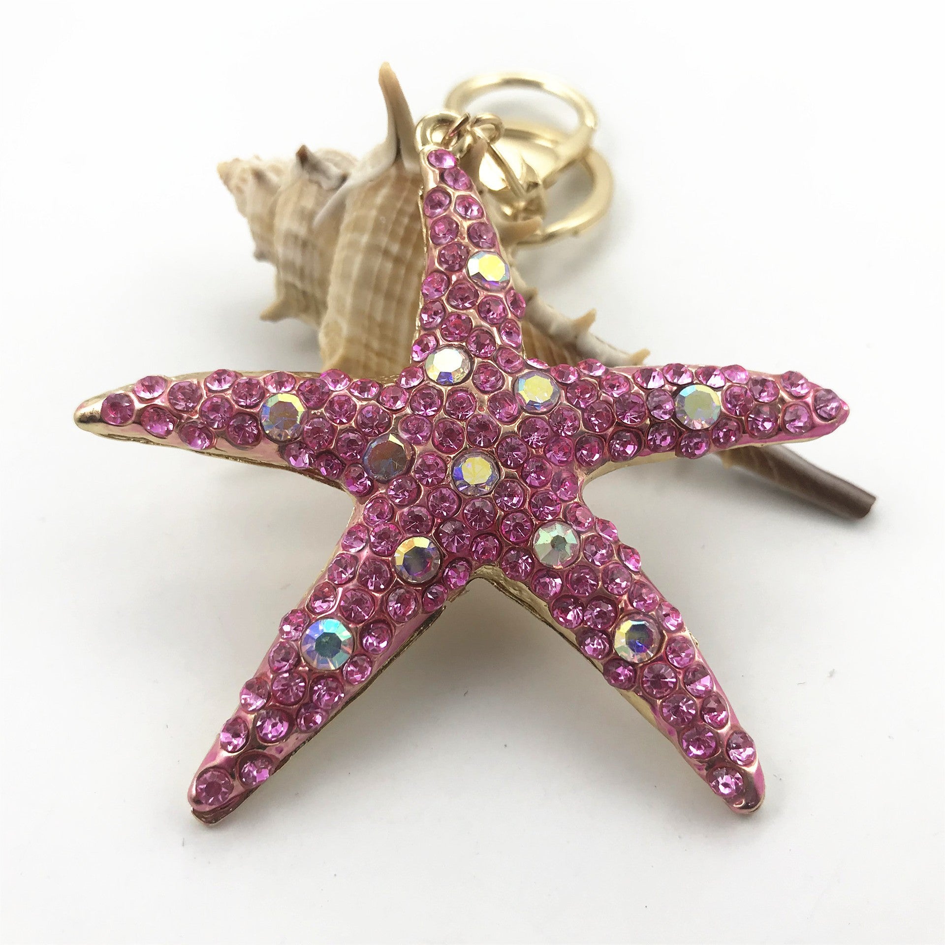 Funny Rhinestones Dolphin Pendant Keychain Bag Charm 6W10BBC632