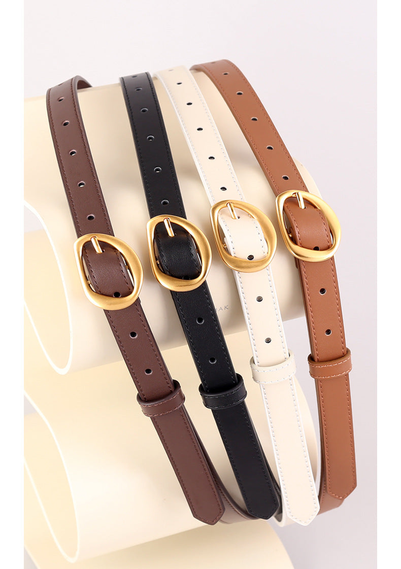 Trendy Solid Color Adjustable Leather Waist Belt 6W6JBT149