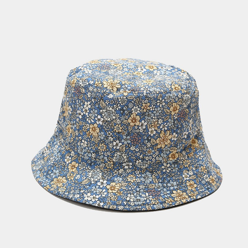Vintage Floral Print Reversible Beach Bucket Hat MK2BW6W6HAT75
