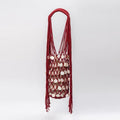 Fashion Solid Color Hollow Woven Shell Handbag MK2BLK6S10BBG872
