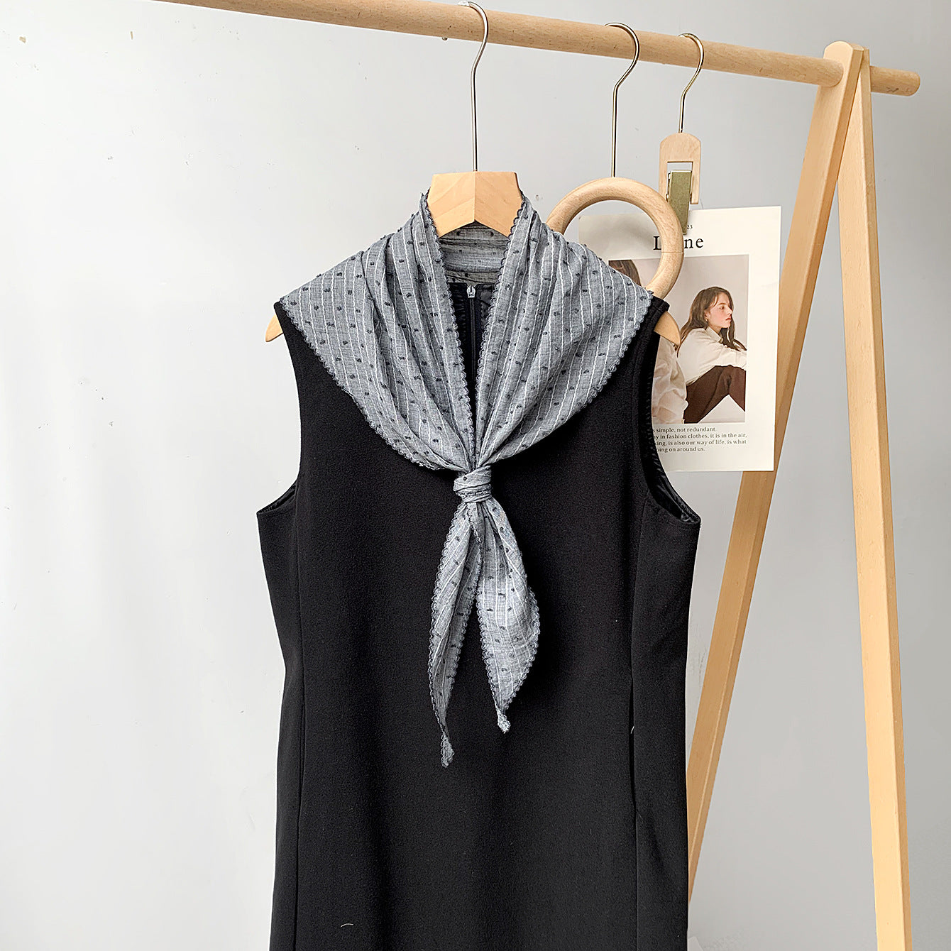 Simple Striped Polka Dot Versatile Head Scarf MK2BW6W6NSI18