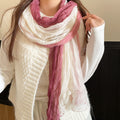 Simple Color Block Soft Versatile Long Scarf 6W6NSC227