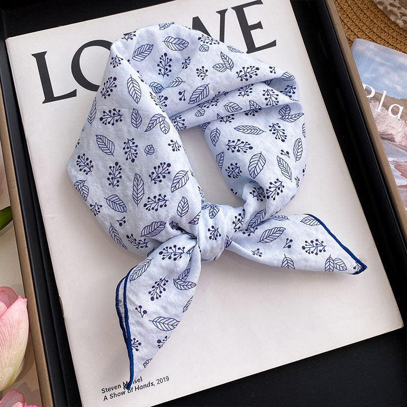 Sweet Floral Print Soft Silk Scarf 6W6NSI202