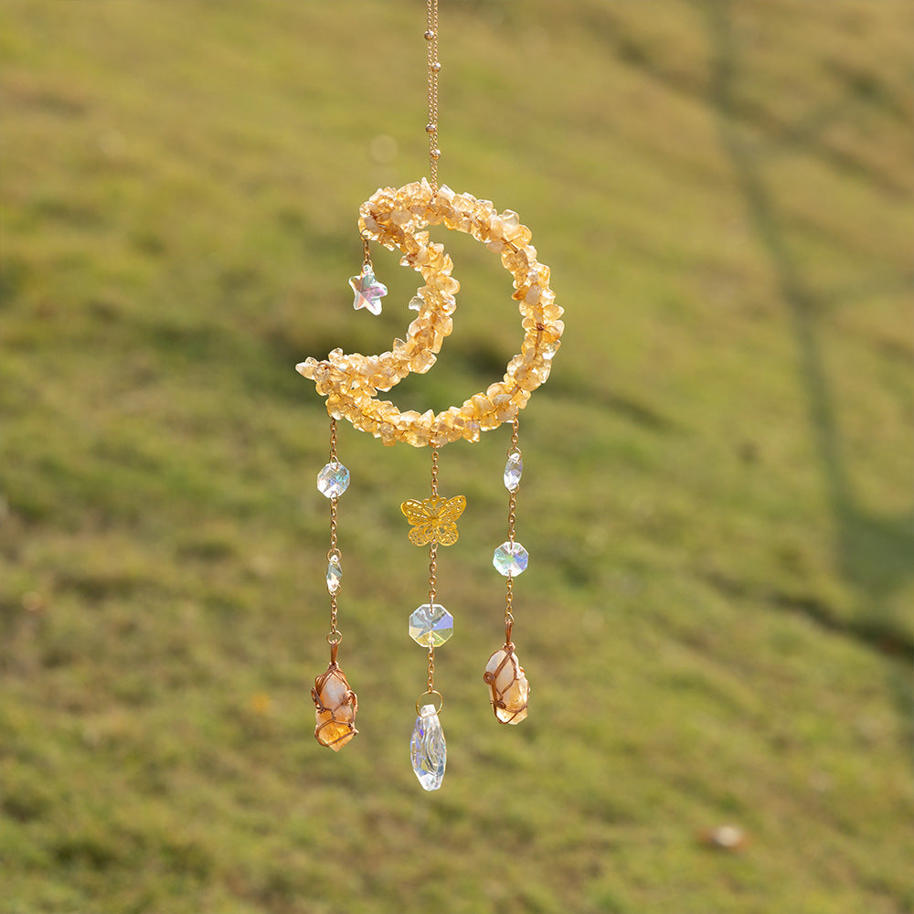 Handcrafted Moon Crystal Suncatcher - DippedShop Wholesale - #7507