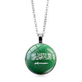 Stylish Country Flag Football Shape Pendant Necklace 8ZA6JNC279T