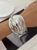 Vintage Enamel Gold Plated Beaded Bangle Bracelet 6W6JBR604