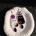 Cute Ghost Halloween Skeleton Dangle Earrings 6W6JER553