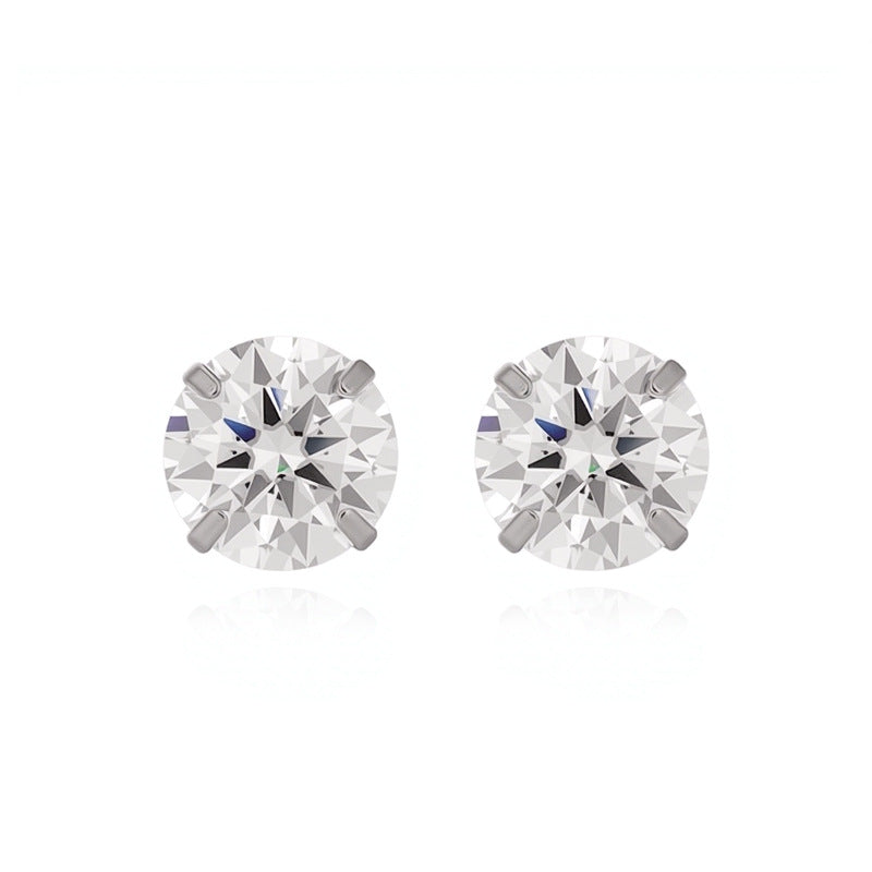 Elegant Gold Plated Rhinestones Stud Earring 6W6JER578