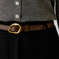 Trendy Solid Color Adjustable Leather Waist Belt 6W6JBT149