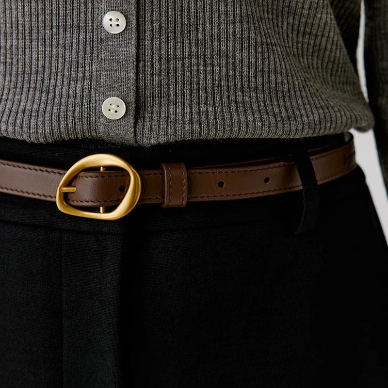Trendy Solid Color Adjustable Leather Waist Belt 6W6JBT149