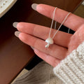 Chic Silver Mushroom Pendant Adjustable Necklace 6W6JNC441
