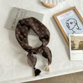 Stylish Floral Print Tassel Lightweight Silk Scarf MK2BLW6W6NSI60